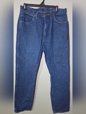 Wrangler 13MWZ Cowboy Cut Original Fit Jeans Mens 33x34 Blue Denim